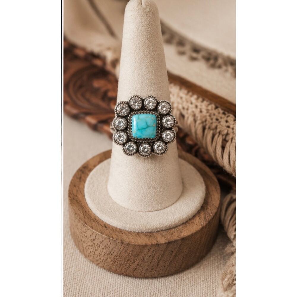 Turquoise and CZ’s in Sterling Silver. Fabulous!